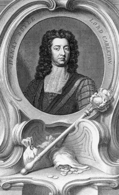 Henry Boyle, Lord Carleton graverad av Jacobus Houbraken, 1740 av Godfrey Kneller