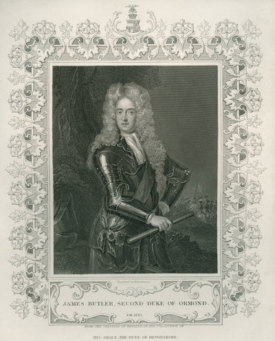 James Butler, 2:e hertig av Ormond, graverad av Henry Robinson av Godfrey Kneller