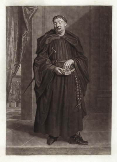 Porträtt av Anthony Leigh som Fader Dominic i The Spanish Friar av Godfrey Kneller