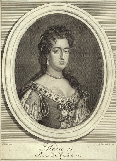 Porträtt av drottning Mary II av England, Skottland och Irland av Godfrey Kneller
