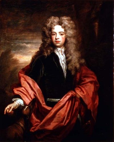 Porträtt av en gentleman med en vinthund av Godfrey Kneller
