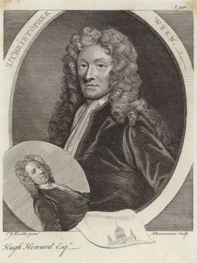Sir Christopher Wren och Hugh Howard av Godfrey Kneller