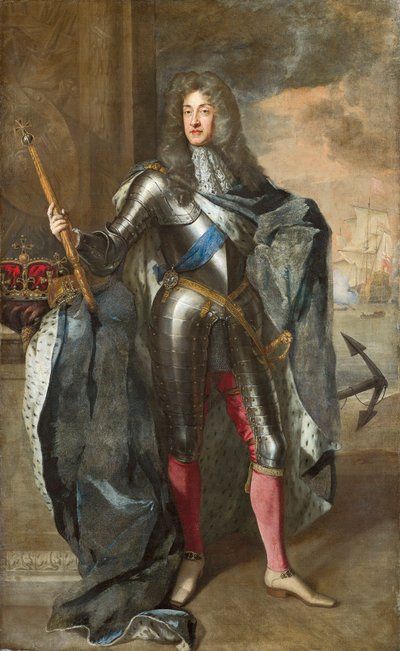 Storbritannien, England, London, Porträtt av kung George I av Storbritannien (1660-1727) av Godfrey Kneller