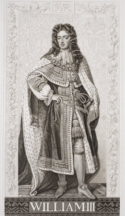 William III (1650-1702) från "Illustrationer av engelsk och skotsk historia" volym II av Godfrey Kneller