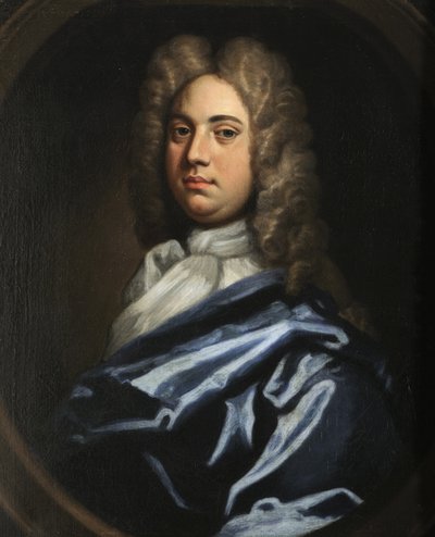 Porträtt av en gentleman av Godfrey follower of Kneller