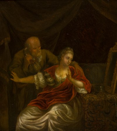 An Offer Rejected, c.1663-1706 (olja på duk) av Godfried (after) Schalken or Schalcken