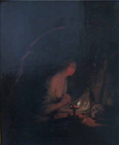 Den ångerfulla heliga Maria Magdalena av Godfried Schalcken