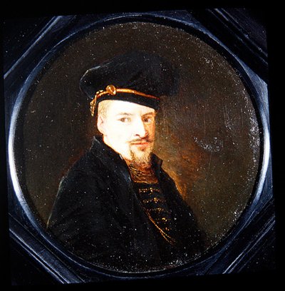 Porträtt av en man (olja på panel) av Gonzales Coques