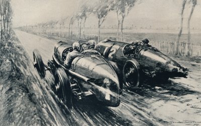 Racing för Grand Prix, Strasbourg 1922, 1937 av Gordon Crosby