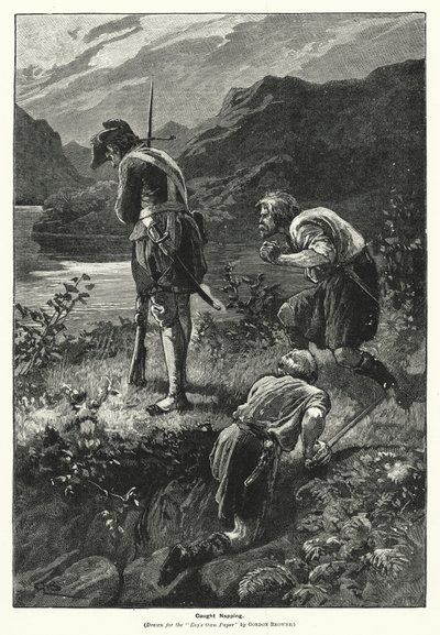 Fångad tupplur (gravyr) av Gordon Frederick (after) Browne