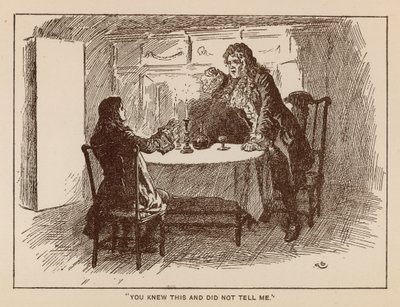 Illustration för The History of Henry Esmond av Thackeray (litho) av Gordon Frederick (after) Browne