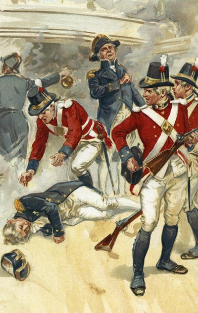Amiral Lord Nelson skadades dödligt i slaget vid Trafalgar av Gordon Frederick Browne