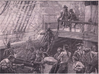 Amiral Rodney bombarderar Le Havre 1759 e.Kr av Gordon Frederick Browne