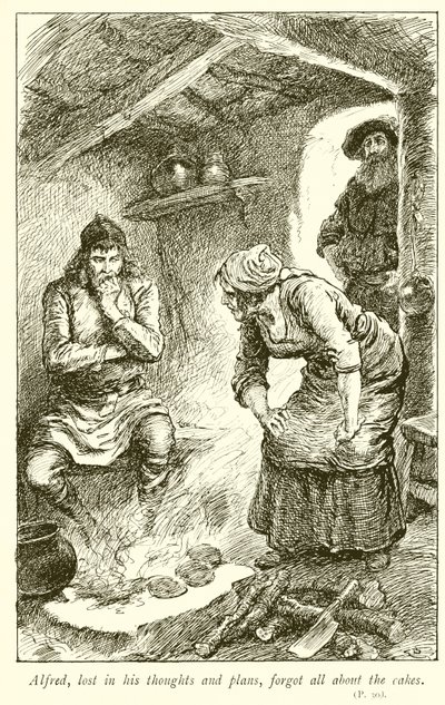Alfred bränner kakorna av Gordon Frederick Browne