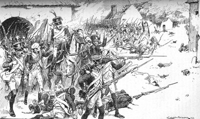 Kolumn efter kolumn tvingade sig in i byn, bara för att kastas tillbaka, 1896, 1902 av Gordon Frederick Browne