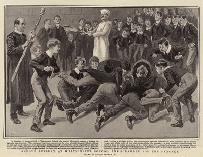 Skärtisdag på Westminster School, Scramble for the Pancake av Gordon Frederick Browne