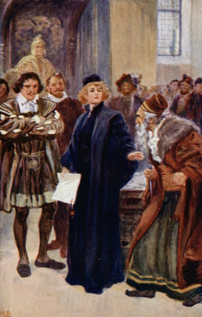 "Vänta lite, jude", sa Portia av Gordon Frederick Browne