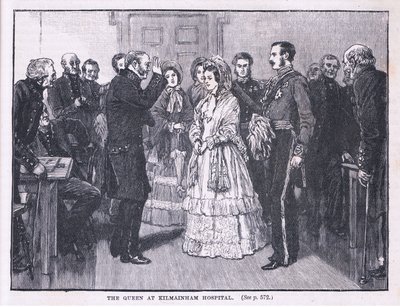 Drottningen på Kilmainham sjukhus AD 1849 av Gordon Frederick Browne