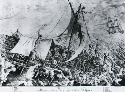 Skeppsbrott av Fregate Medusa (2 juli av Gottfried or Godefroy Engelmann