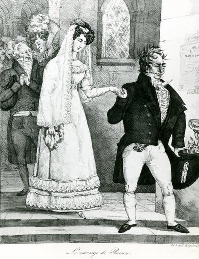 Skyddsäktenskapet, 1822 av Gottfried or Godefroy Engelmann