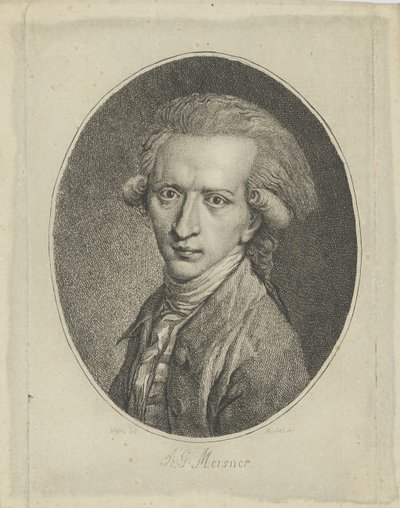 Porträtt av August Gottlieb Meissner 1753-1807 , ca. 1800. av Gottlieb Friedrich Riedel