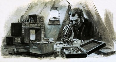 Alexander Humboldt var en mycket förmögen upptäcktsresande (gouache på papper) av Graham Coton