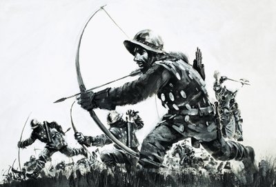 Bågskyttar vid slaget vid Bannockburn av Graham Coton