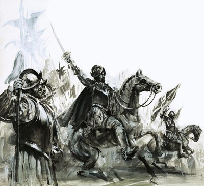 Francisco de Coronado i spetsen för sin expedition till Mexiko av Graham Coton