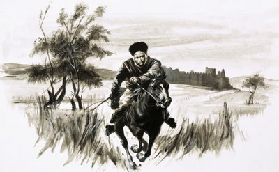 Friar John på en eldig mongolisk häst av Graham Coton