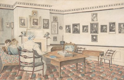 Salongen i Hatton, Warwickshire, 1820-30. av Granddaughters of Dr. Samuel Parr.