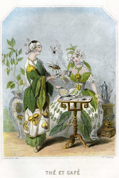 Illustration för "Les Fleurs Animees av Grandville (1803-47)