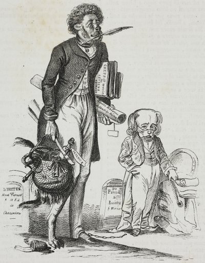 Varför ta nospartiet bort från bestar?, karikatyr av Jean-Jacques Grandville (1803-1847), litografi av Gaetano Riccio från Poliorama Pittoresco, nr 38, 30 april av Grandville