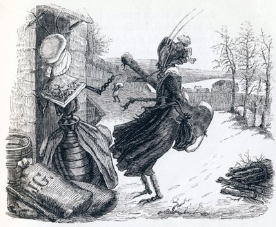 cikadan och myran (La cigale et la fourmi) - Fabler av La Fontaine av Grandville