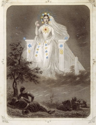 Stjärnor: Kvinna som representerar "" La belle étoile"" - av Grandville av Grandville