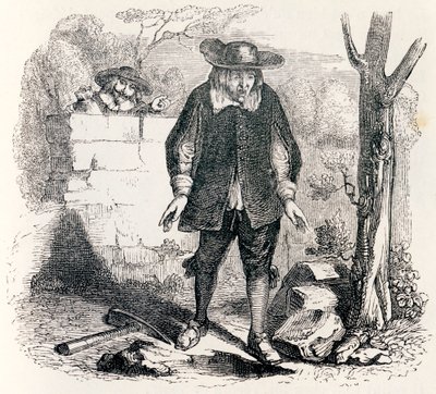 Brännaren och hans kompare - Fables av La Fontaine av Grandville