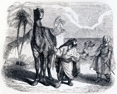 Kamelen och de flytande pinnarna - Fables av La Fontaine av Grandville