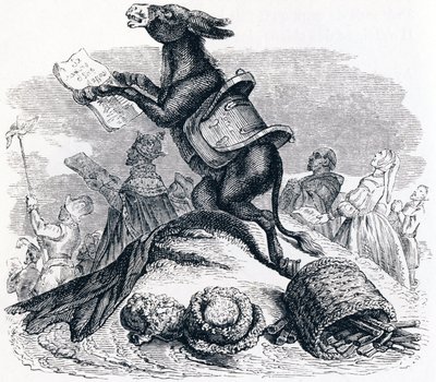 Åsnan och hans mästare - Fabler av La Fontaine av Grandville