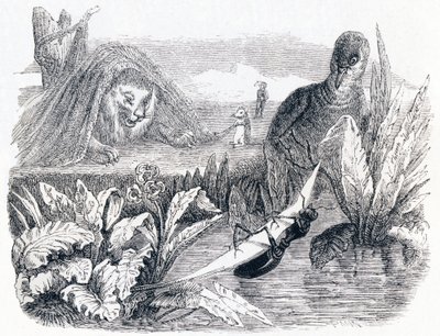 Duvan och myran - Fabler av La Fontaine av Grandville