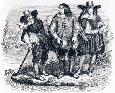 Den drunknade kvinnan (La femme noyee) - Fabler av La Fontaine av Grandville