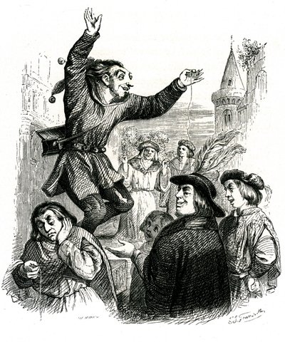 Der Narr, der Weisheit verkauft: La Fontaines Fabel von Grandville (1803-47)