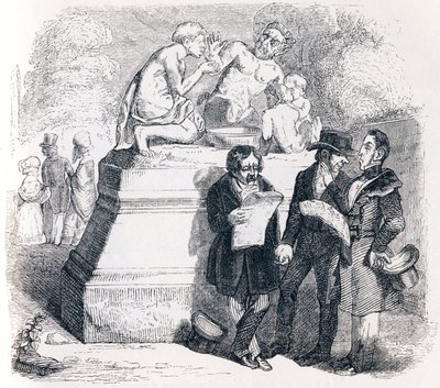 Satyren og den forbipasserende - Fabler af La Fontaineswed av Grandville