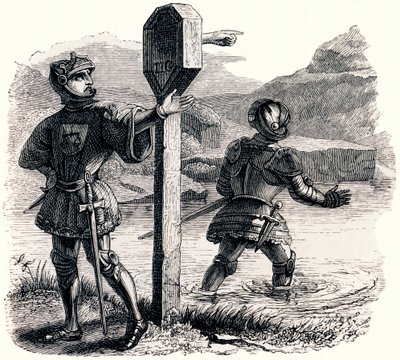 De två äventyrarna och talismanen - Fabler av La Fontaine av Grandville