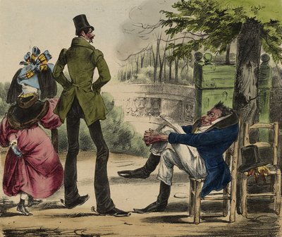 La karikatyr; Nr 13, 1830-35 (handfärgad litho) av Grandville 1803 47 Grandville 1803 47