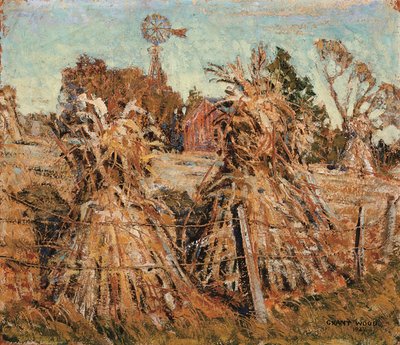 Majsfältet av Grant Wood