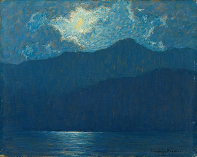 Soluppgång över Catalina Island (olja ombord) av Granville Redmond