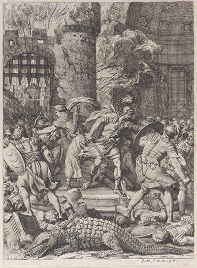 Intagandet av Alexandria, 1672-78. av Gérard Audran