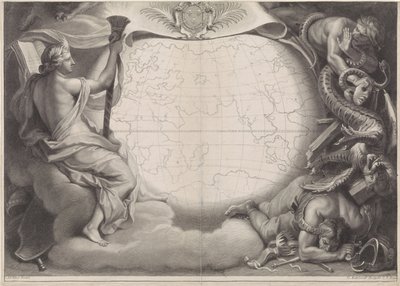 Allegoriskt porträtt av Ludvig XIV, kung av Frankrike av Gérard Edelinck