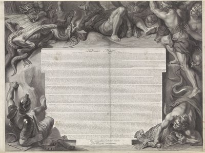 Allegoriskt ryttarporträtt av Ludvig XIV, kung av Frankrike av Gérard Edelinck