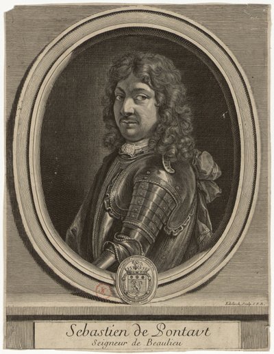 Edelinck - Sebastien de Pontaut Seigneur de Baulieu av Gérard Edelinck