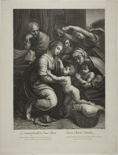 Jesu Kristi heliga familj av Gérard Edelinck